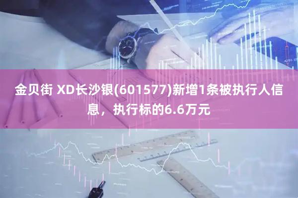 金贝街 XD长沙银(601577)新增1条被执行人信息，执行标的6.6万元