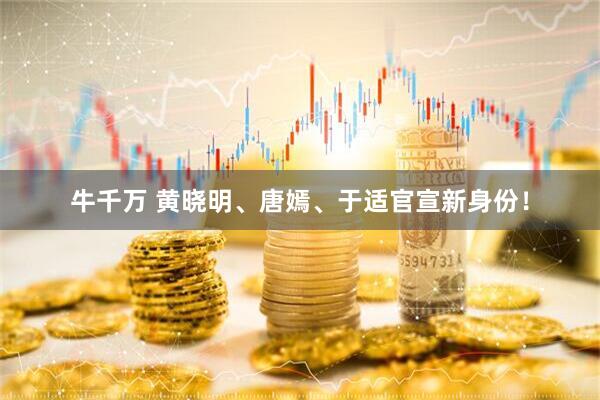 牛千万 黄晓明、唐嫣、于适官宣新身份！