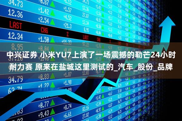 中兴证券 小米YU7上演了一场震撼的勒芒24小时耐力赛 原来在盐城这里测试的_汽车_股份_品牌