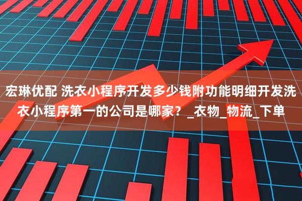 宏琳优配 洗衣小程序开发多少钱附功能明细开发洗衣小程序第一的公司是哪家？_衣物_物流_下单