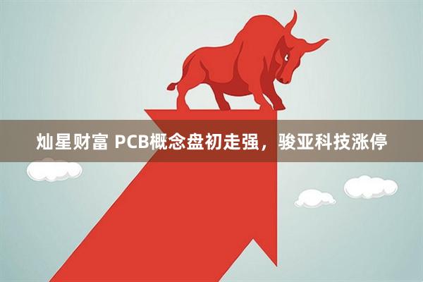 灿星财富 PCB概念盘初走强，骏亚科技涨停